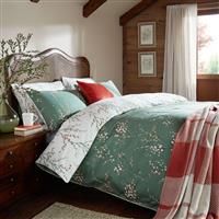 Laura Ashley Pussy Willow Duvet Set, King, Fern Green