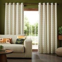 Orla Kiely Linear Stem Curtain Natural 117cm Width x 183cm Drop
