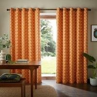 Orla Kiely Linear Stem Curtain Burnt Orange 117cm Width x 229cm Drop