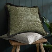 William Morris At Home Marigold Olive Filled Cushion