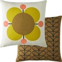 Orla Kiely Cushion - Atomic Flower Primrose - 100% Cotton 45cm x 45cm