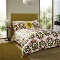 Orla Kiely Bedding - Buttercup Blossom 100% Cotton Duvet Cover Set (Standard Pillowcase Pair: 50cm x 75cm)