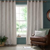 Laura Ashley Pussy Willow Lined Eyelet Curtains, 223 X 182cm, Truffle Natural