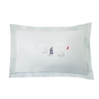 Sophie Allport Coastal Boats Oxford Pillowcase Pair, Blue