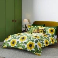 Orla Kiely Bedding - Giant Water Lily 100% Cotton Duvet Cover Set - Lemon Twist (King Size (230cm x 220cm))