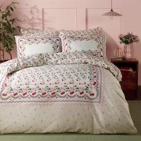 Cath Kidston Cherry Picked 100% Cotton Duvet Cover Set - Pink/Cream (King Size (230cm x 220cm))