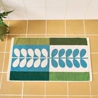 Orla Kiely Bathroom Towel Stem Check Willow - Bath Mat 50 x 90 cm