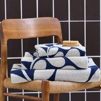 Orla Kiely Bathroom Towel Sycamore Stripe Dusk Blue - Bath Towel 70 x 125 cm