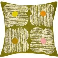 Orla Kiely Bedding - Textured Flower 100% Cotton Duvet Cover Set - Lilac/Moss (Textured Flower Cushion MOSS)