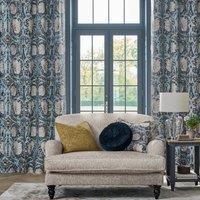 William Morris At Home Pimpernel Ready Made Eyelet Blackout Curtains Indigo Blue