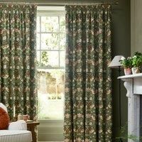 William Morris At Home Strawberry Thief Blackout Lined Pencil Pleat Curtains
