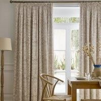 William Morris At Home Sunflower Natural Blackout Pleated Curtains