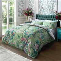 Graham & Brown Chinoiserie Garden Duvet Set, Super King, Green