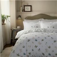 Sophie Allport Orchard Birds Duvet Set, Double, White
