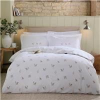 Sophie Allport Snowy Owls Duvet Set, Single, White