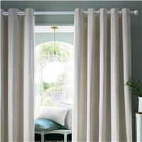 Laura Ashley Cornish Chenille Stripe Eyelet Curtains, 168 X 229cm, Natural