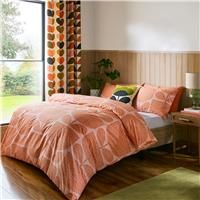 Orla Kiely Block Garden Duvet Set, Double, Orange Sorbet