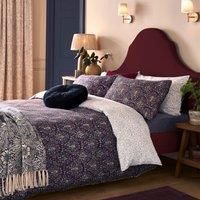 William Morris At Home Flower Pot Duvet Cover Bedding Set Indigo Raspberry