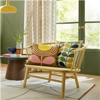 Orla Kiely Striped Tulip Cushion – Pink-Ochre - 45cm x 45cm