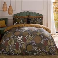 Sara Miller Owl Forest Duvet Set, Single, Deep Olive