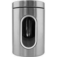 Brushed Stainless Steel Storage Canister  Silver