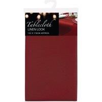 Alfred Franks & Bartlett Red Linen Look Tablecloth