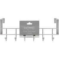 Home Chrome Accessories Over Door 6 Hook Hanger