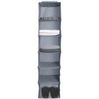 afb Home Grey Fabric 6 Shelf Wardrobe Organiser