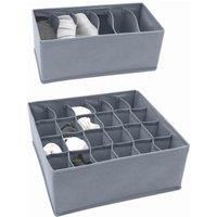 afb Home Grey Drawer Organiser - Pack Of 2