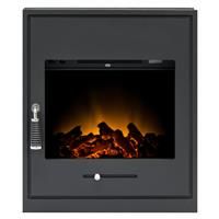 Adam Oslo Electric Inset Stove in Black with Remote Control