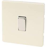 Varilight 10A 2 way Gloss white chocolate Single Light Switch