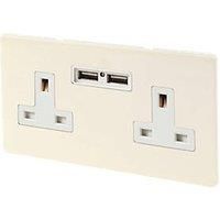 Varilight 13A White USB socket