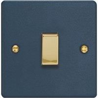 Varilight 10A 1-Gang 2-Way Light Switch Midnight Blue with Colour-Matched Inserts (198YT)