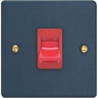 Varilight 45A 1-Gang 2-Pole Cooker Switch Midnight Blue (200YT)