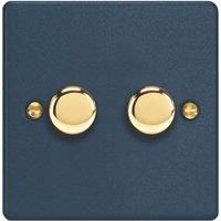 Varilight V-Pro 2-Gang 2-Way LED Dimmer Switch Midnight Blue (612YT)