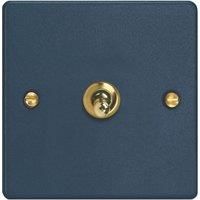 Varilight 10A 1-Gang 2-Way Light Switch Midnight Blue with Colour-Matched Inserts (653YT)