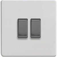Varilight 10A 2-Gang 2-Way Light Switch Paintable (585YT)