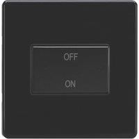 Varilight 10A 1-Gang 3-Pole Fan Isolator Switch Jet Black with Black Inserts (267YT)