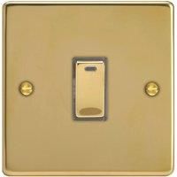 Varilight 20A 1-Gang 2-Pole Control Switch Polished Brass with LED (563YT)