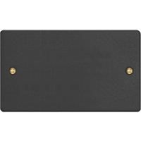 Varilight 2-Gang Blanking Plate Matt Black (553YT)
