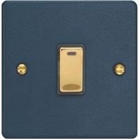 Varilight 20A 1-Gang 2-Pole Control Switch Midnight Blue with LED with Colour-Matched Inserts (983YT)