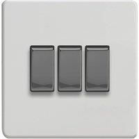 Varilight 10A 3-Gang 2-Way Light Switch Paintable (339YT)