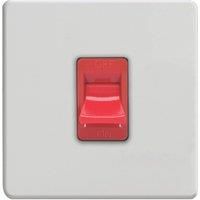 Varilight 45A 1-Gang 2-Pole Cooker Switch Paintable (821YT)