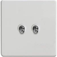 Varilight 10A 2-Gang 2-Way Light Switch Paintable (948YT)