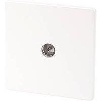 Varilight 1-Gang Coaxial TV Socket Ice White (64373)