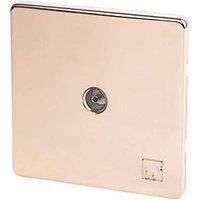 Varilight XDY8S.AC Screwless Antimicrobial Copper 1 Gang Co-Axial TV Socket