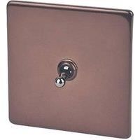 Varilight 10AX 1-Gang 2-Way Toggle Switch Mocha (64184)