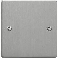 Varilight 1-Gang Blanking Plate Brushed Steel (447YT)