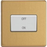 Varilight 10A 1 way Brass effect Single Switch