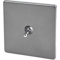 Varilight 10AX 1-Gang 2-Way Toggle Switch Slate Grey (3995H)